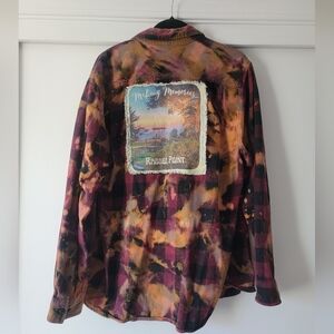 Vintage flannel with patch on back